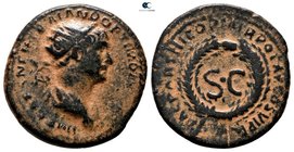 Trajan AD 98-117. Rome mint, for circulation in East. Semis Æ