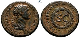 Trajan AD 98-117. Rome, for circulation in the East. Dupondius Æ