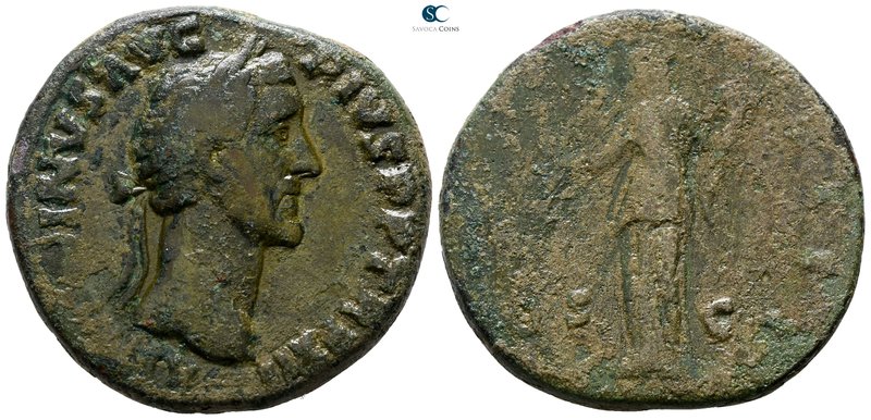 Antoninus Pius AD 138-161. Rome
Sestertius Æ

30 mm., 21.48 g.



very fi...