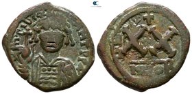 Tiberius II Constantine AD 578-582. Nikomedia. Half follis Æ