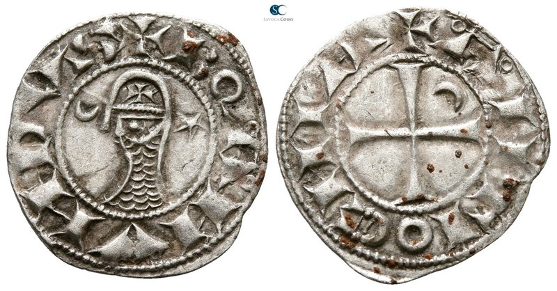 Bohémond III AD 1163-1201. Antioch
Denier BI

18 mm., 0.87 g.



very fin...