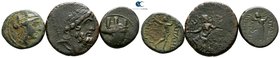 Lot of 3 Greek bronze coins / SOLD AS SEEN, NO RETURN!nearly very fine