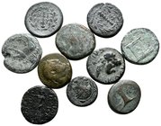 Lot of ca. 10 Greek bronze coins / SOLD AS SEEN, NO RETURN!nearly very fine