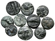 Lot of ca. 10 Greek bronze coins / SOLD AS SEEN, NO RETURN!nearly very fine