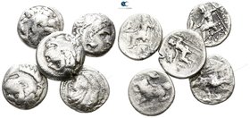 Lot of 5 Greek silver Drachm / SOLD AS SEEN, NO RETURN!very fine