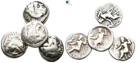 Lot of 4 Greek silver Drachm / SOLD AS SEEN, NO RETURN!very fine