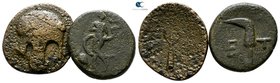 Lot of 2 Greek bronze coins / SOLD AS SEEN, NO RETURN!nearly very fine