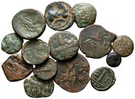 Lot of ca. 14 mixed bronze coins / SOLD AS SEEN, NO RETURN!nearly very fine