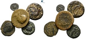 Lot of 5 Roman bronze coins / SOLD AS SEEN, NO RETURN!nearly very fine