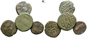 Lot of 4 Byzantine bronze coins / SOLD AS SEEN, NO RETURN!very fine