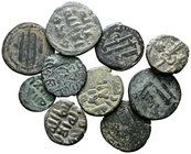 Lot of ca. 10 Islamic bronze coins / SOLD AS SEEN, NO RETURN!nearly very fine