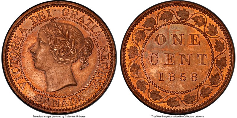 Victoria Specimen Cent 1858 UNC Details (Questionable Color) PCGS, London mint, ...