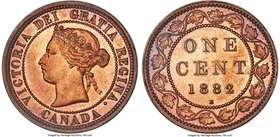 Victoria Cent 1882-H UNC Details (Cleaned) PCGS, Heaton mint, KM7. Red-brown surfaces with good detail. 

HID09801242017
