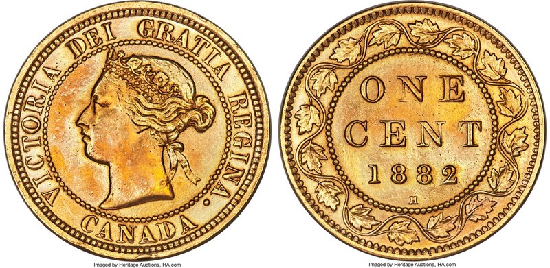 Victoria Cent 1882-H AU Details (Surfaces Smoothed) PCGS, Heaton mint, KM7. 

HI...