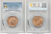 Victoria Cent 1886 UNC Details (Cleaned) PCGS, London mint, KM7. Ex. Belzberg Collection 

HID09801242017