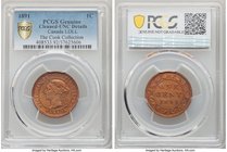Victoria "Large Date - Large Leaves" Cent 1891 UNC Details (Cleaned) PCGS, London mint, KM7. Large date, large leaves variety. Red orange toning start...