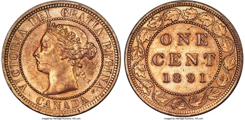 Victoria Cent 1891 AU Details (Polished) PCGS, London mint, KM7. 

HID0980124201...