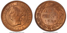 Victoria Cent 1898-H MS64 Red and Brown PCGS, Heaton mint, KM7. Sharply struck with abundant fiery luster across the majority of the planchet. 

HID09...