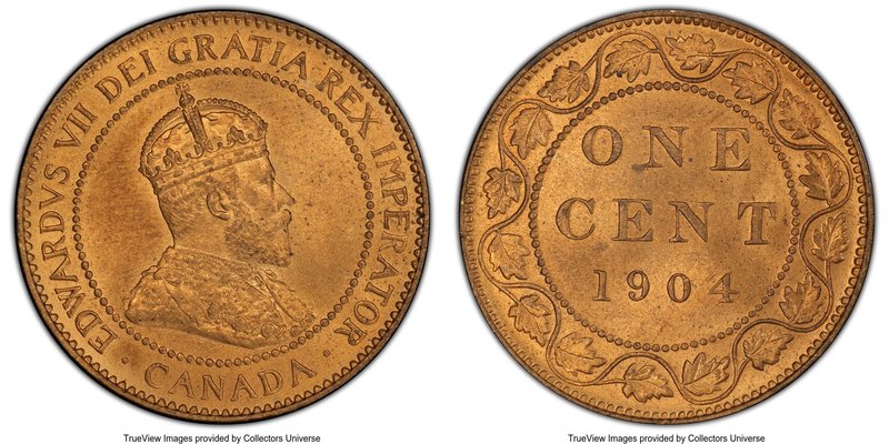 Edward VII Cent 1904 MS64 Red PCGS, London mint, KM8. A well-preserved example o...