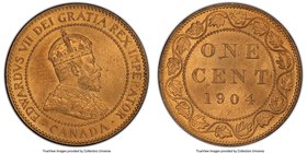 Edward VII Cent 1904 MS64 Red PCGS, London mint, KM8. A well-preserved example offering ample eye appeal and luster. 

HID09801242017