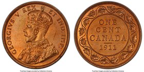 George V Specimen Cent 1911 SP63 Red and Brown PCGS, Ottawa mint, KM15. Charming and immensely appealing for the certification, seemingly conservative...