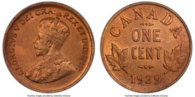George V Cent 1929 MS65 Red and Brown PCGS, Ottawa mint, KM28. Essentially fully red with exquisite striking detail.

HID09801242017
