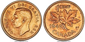 George VI Cent 1949 UNC Details (Cleaned) PCGS, Royal Canadian Mint, KM41. Lightly cleaned, with speckled gray tone throughout.

HID09801242017