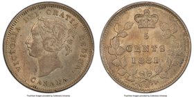 Victoria 5 Cents 1881-H MS62 PCGS, Heaton mint, KM2. Light gray-taupe toning. 

HID09801242017