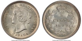 Victoria 5 Cents 1893 MS65 PCGS, London mint, KM2. Exceptionally produced with satin white surfaces. 

HID09801242017