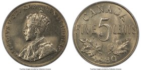 George V 5 Cents 1930 MS64 PCGS, Ottawa mint, KM29. Very attractive for the grade, only a minimum of handling visible. 

HID09801242017