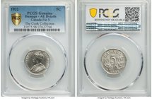 George V "Far S" 5 Cents 1932 AU Details (Damage) PCGS, Royal Canadian Mint, KM29. Far S variety. 

HID09801242017