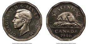 George VI Specimen 5 Cents 1946 SP66 PCGS, Royal Canadian Mint, KM39a. Seldom encountered as a Specimen. 

HID09801242017