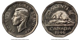 George VI 5 Cents 1946 MS65 PCGS, Royal Canadian Mint, KM39a.

HID09801242017