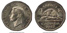 George VI 5 Cents 1947 MS66 PCGS, Royal Canadian Mint, KM39a. 

HID09801242017