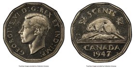 George VI Specimen 5 Cents 1947 SP64 PCGS, Royal Canadian Mint, KM39a.

HID09801242017