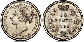 Victoria 10 Cents 1892 UNC Details (Cleaned) PCGS, London mint, KM3. Bright white with abundant mint luster.

HID09801242017