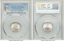 Newfoundland. George V 10 Cents 1919-C UNC Details (Cleaned) PCGS, Ottawa mint, KM14. Lowest mintage of three year type, bright white, well struck and...
