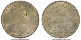 Newfoundland. Edward VII 50 Cents 1909 MS63 PCGS, Ottawa mint, KM11. Lighter gold toning. 

HID09801242017