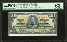 Canada Bank of Canada $20 2.1.1937 BC-25c PMG Choice Uncirculated 63. 

HID09801242017