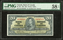 Canada Bank of Canada $20 2.1.1937 BC-25b PMG Choice About Unc 58 EPQ. 

HID09801242017