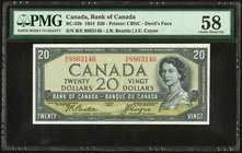 Canada Bank of Canada $20 1954 BC-33b PMG Choice About Unc 58. Minor ink.

HID09801242017