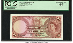 Fiji Government of Fiji 10 Shillings 1.10.1965 Pick 52e PCGS Very Choice New 64. 

HID09801242017