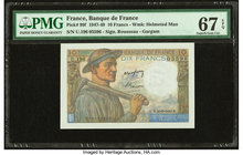 France Banque de France10 Francs 30.6.1949 Pick 99f PMG Superb Gem Unc 67 EPQ. 

HID09801242017