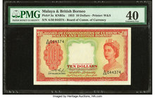 Malaya and British Borneo Board of Commissioners of Currency 10 Dollars 21.3.1953 Pick 3a KNB3a PMG Extremely Fine 40. 

HID09801242017