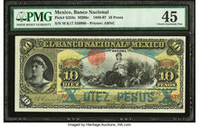 Mexico Banco Nacional de Mexicano 10 Pesos 26.7.1897 Pick S258c M299c PMG Choice Extremely Fine 45. 

HID09801242017