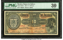 Mexico Banco De Jalisco 10 Pesos 26.3.1914 Pick S321c M321c PMG Very Fine 30. 

HID09801242017