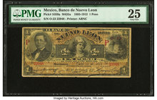 Mexico Banco de Nuevo Leon 1 Peso 15.1.1893 Pick S359a M433a PMG Very Fine 25. 

HID09801242017