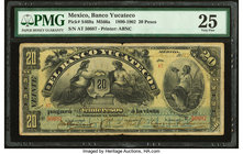 Mexico Banco Yucateco 20 Pesos 15.12.1899 Pick S469a M566a PMG Very Fine 25. 

HID09801242017
