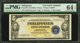 Philippines Philippine National Bank 5 Pesos ND (1944) Pick 96 Victory Series PMG Choice Uncirculated 64 EPQ. 

HID09801242017