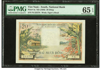 South Vietnam National Bank of Viet Nam 20 Dong ND (1956) Pick 4a PMG Gem Uncirculated 65 EPQ. 

HID09801242017